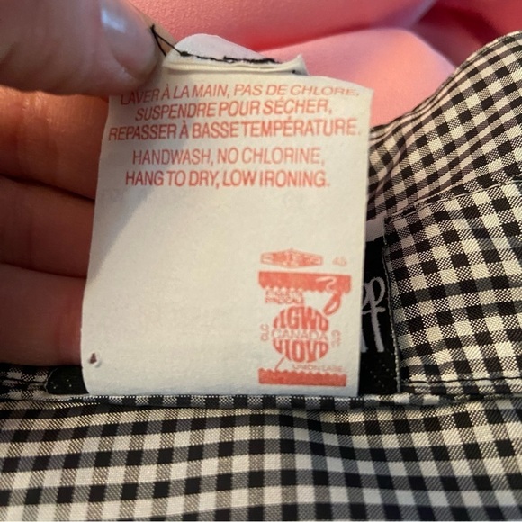 Joseph Ribkoff women’s gingham checked button up cropped blouse in size 14 - Picture 10 of 12